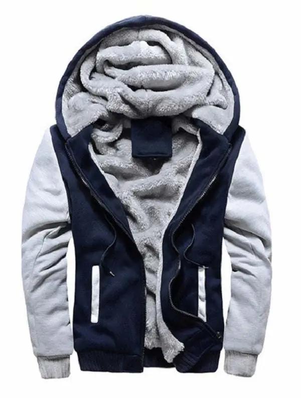 Cozy Comfort: Men's Hooded Fleece Sports Jacket for Ultimate Leisure and Style - MENLL